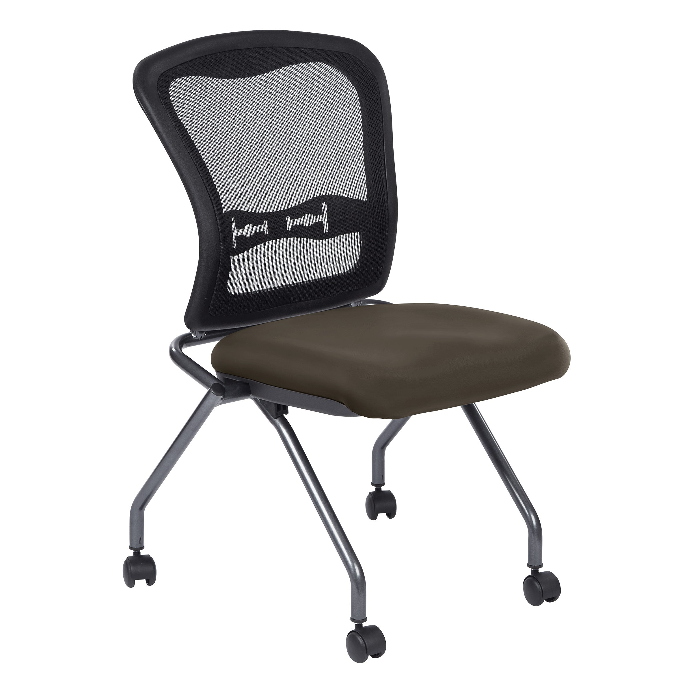 Deluxe Armless Folding Chair With ProGrid® Back